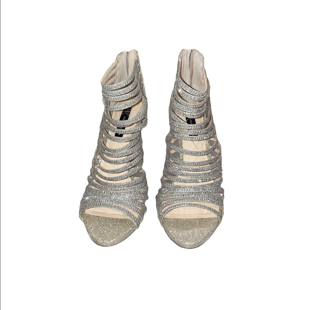Silver Rhinestone Heels - Picture 2 of 3